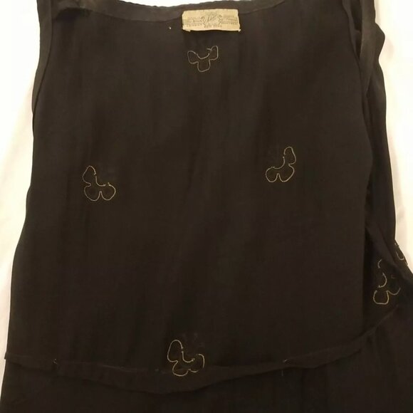 The House of Adair 1920s Hand-Beaded Silk Satin Evening Dress | Art Deco Couture - Picture 14 of 14